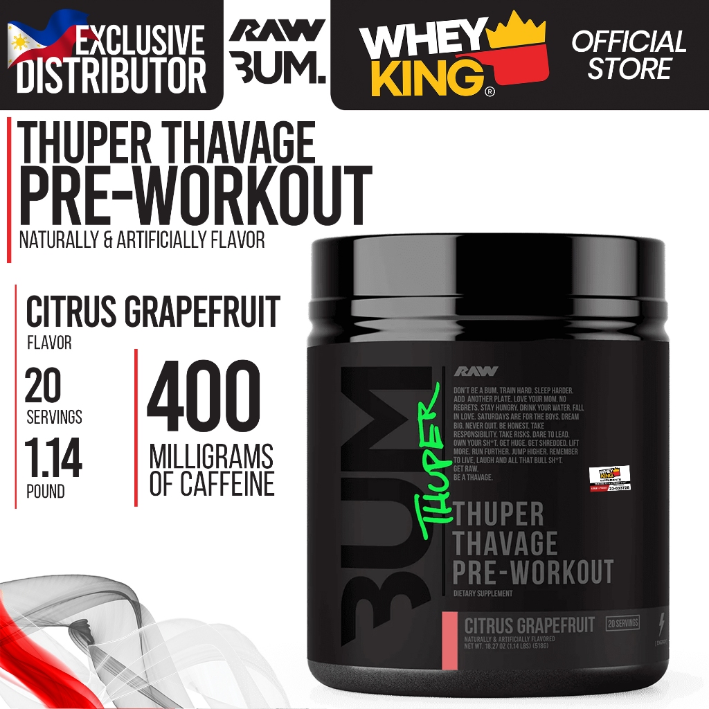 RAW Nutrition CBUM Thuper Thavage PreWorkout Shopee Philippines