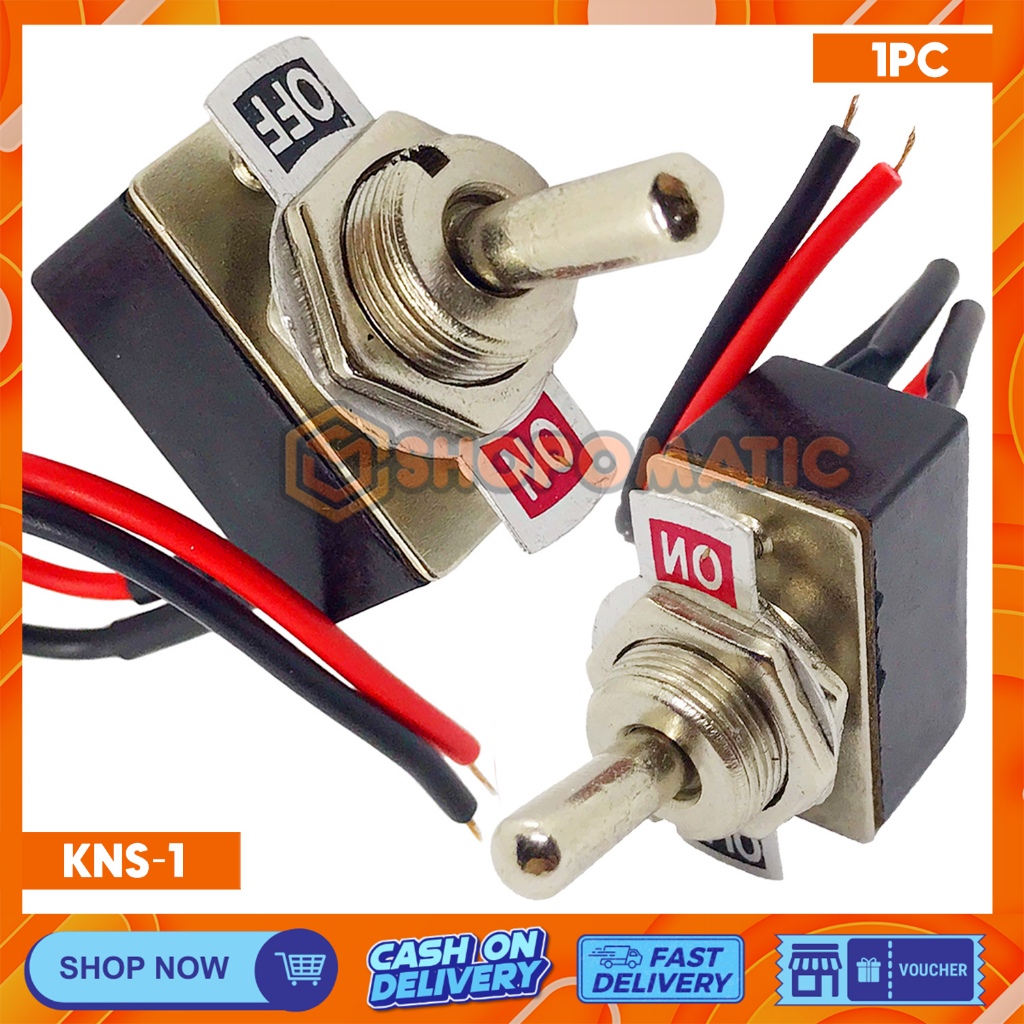 SHOPOMATIC Toggle Switch 2 Pins ON-OFF With Wire Heavy Duty | Shopee ...