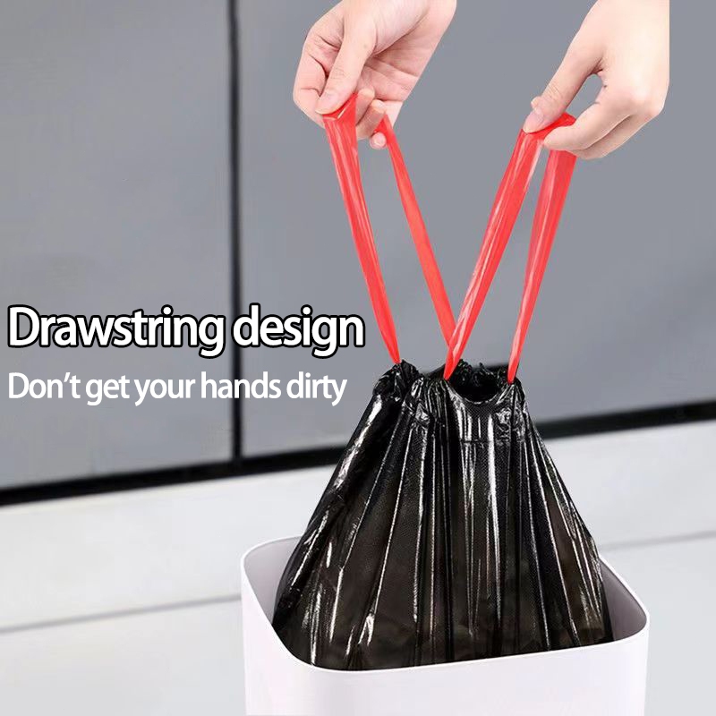 Drawstring Garbage Bag 100pcs Trash bag Household Thickened Kitchen ...
