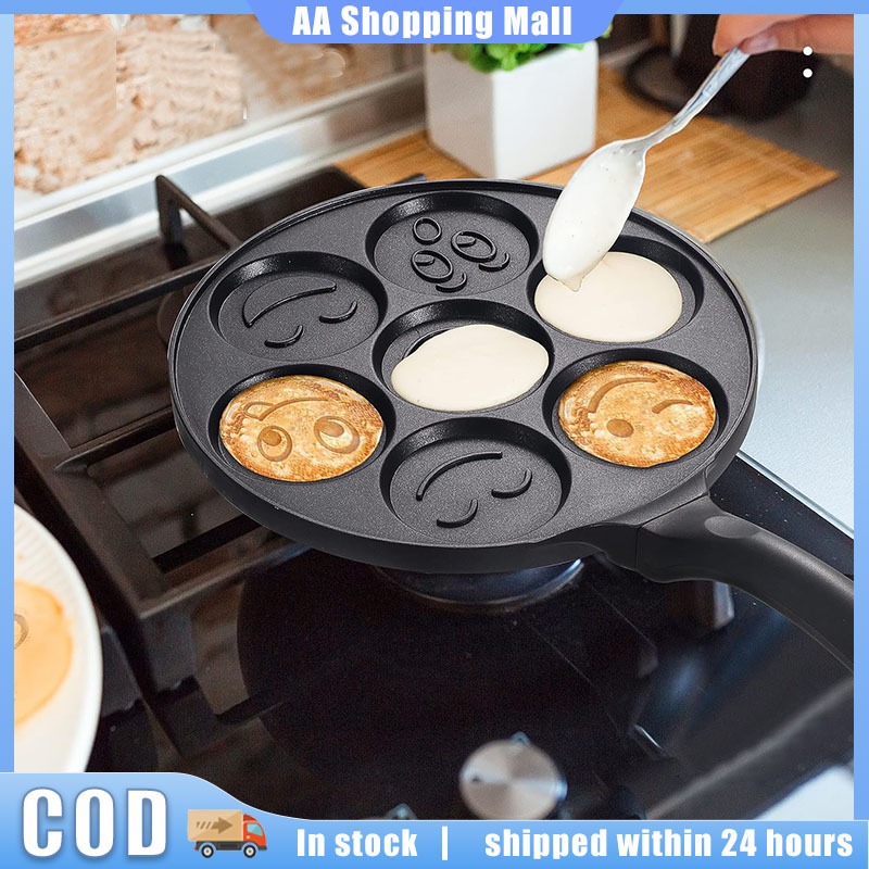 Nonstick Mini Pancakes Maker Pan Waffle Blinis Eggs Maker Frying Pan with Handle for Kids
