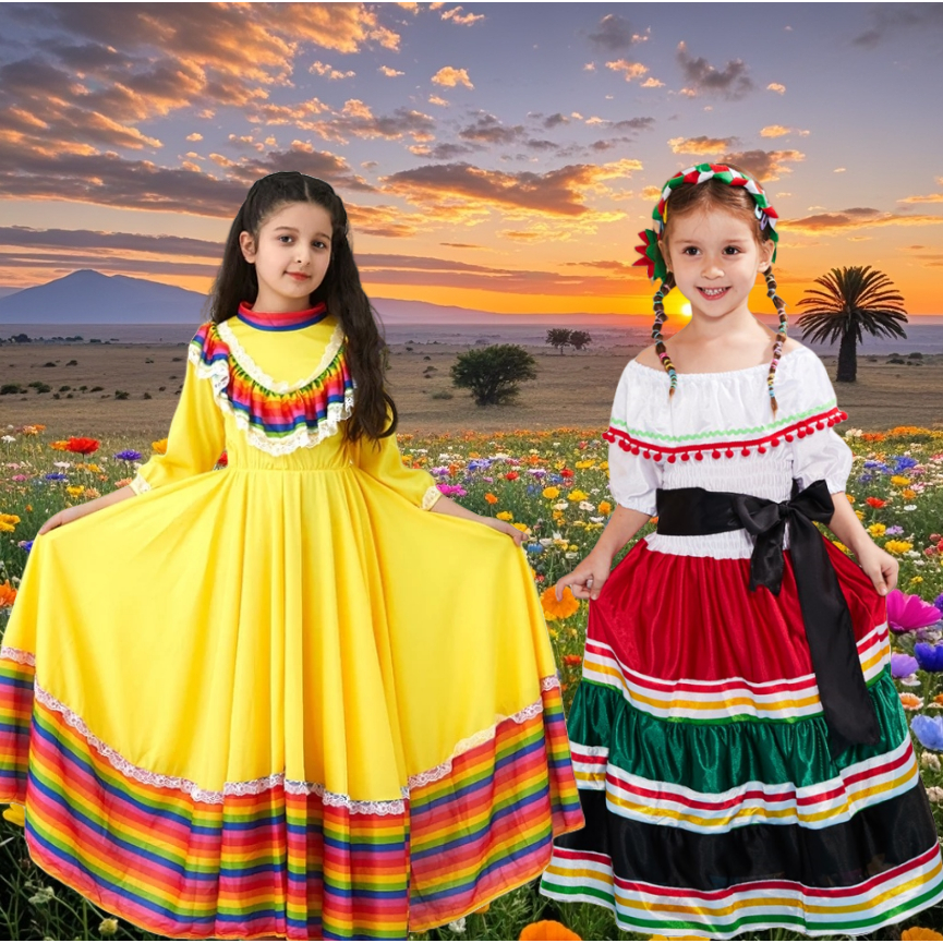 Mexican Dress Costume For Kids Girl Dress Costume For Kids Girl Mexican ...