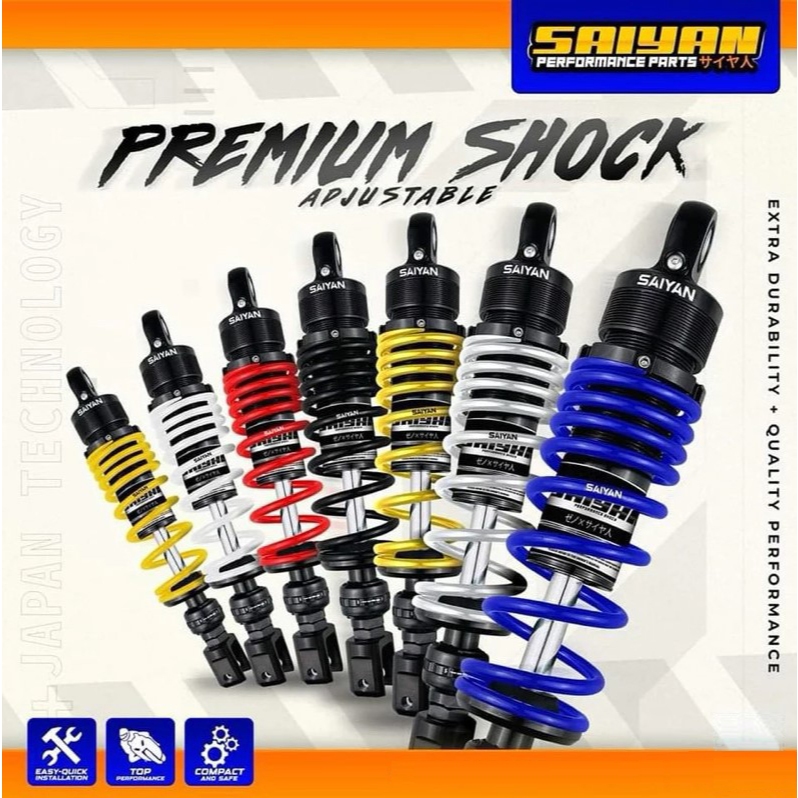 SAIYAN PREMIUM FULLY ADJUSTDABLE REAR SHOCK FOR MIO 300MM | Shopee ...