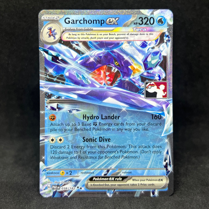 Pokemon TCG Garchomp ex 038/182 Stamped Double Rare 2024 Play Prize ...