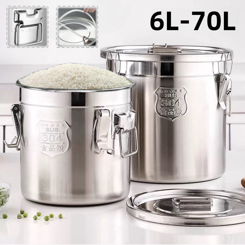 stainless rice dispenser aesthetic 25 kg /10kg/5kg/50kg big capacity ...