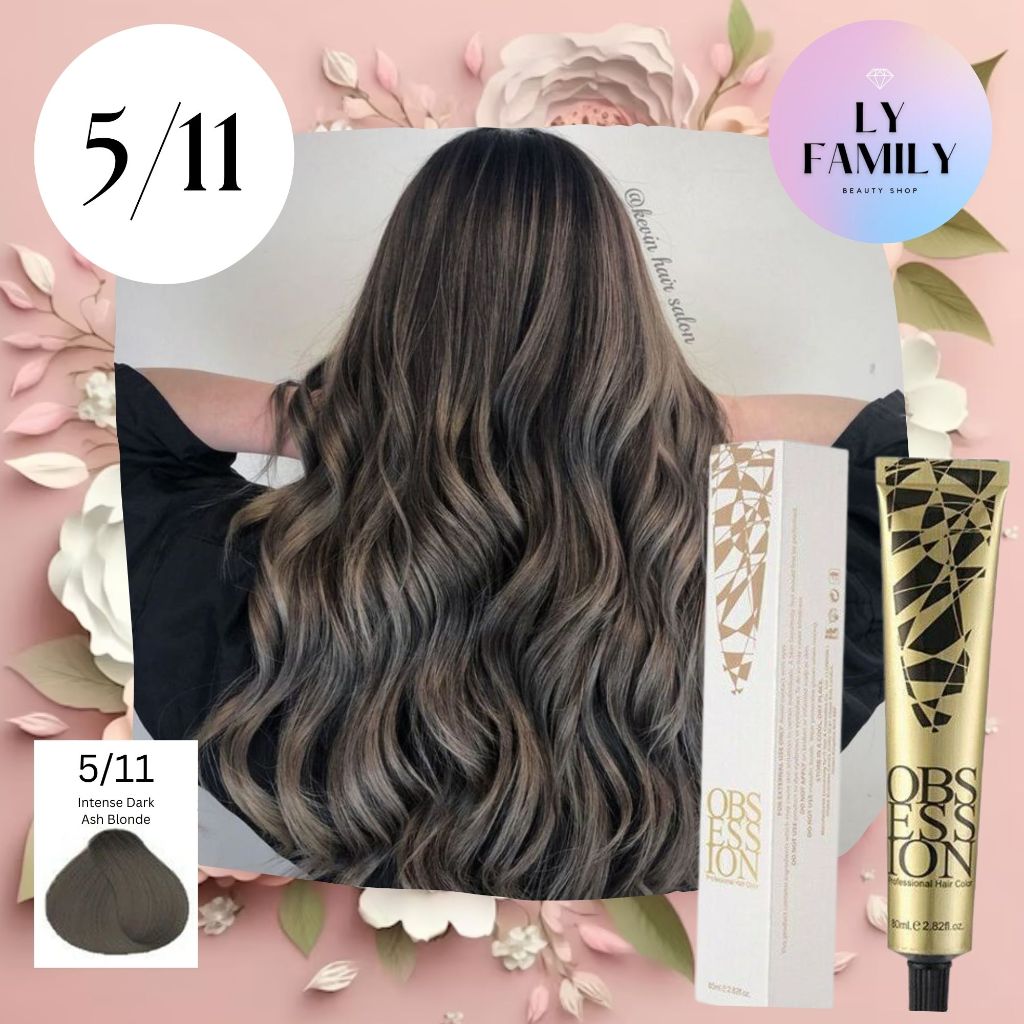 Obsession Hair Dye Color Set in Intense Dark Ash Blonde 5/11 | Shopee ...