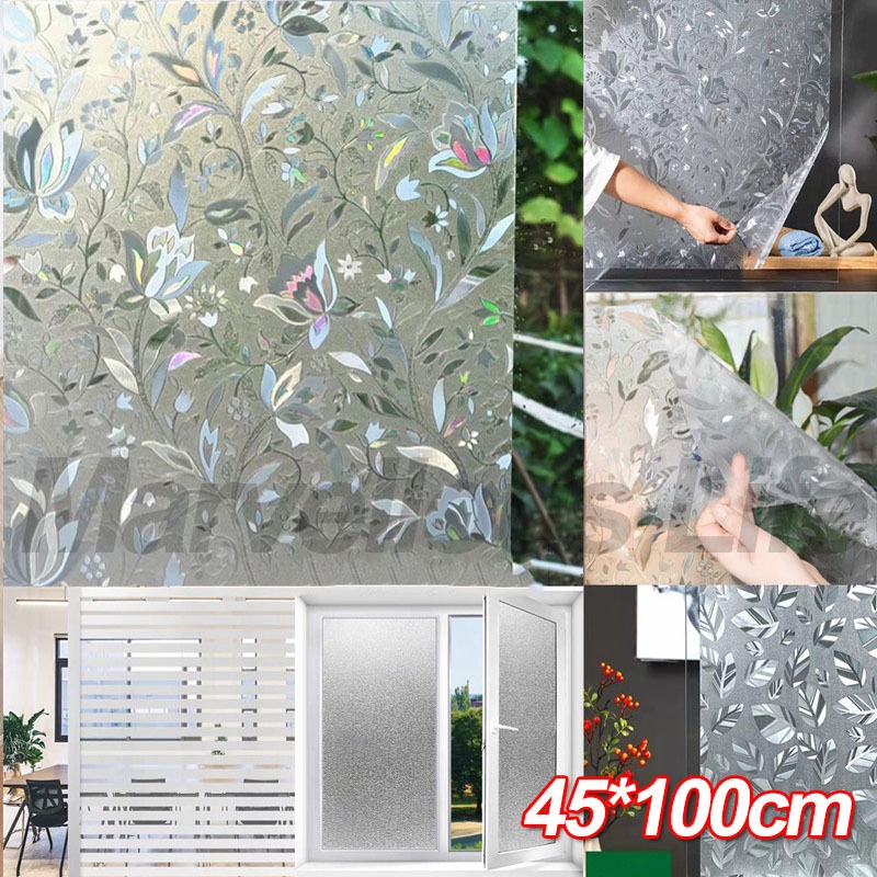 45CM*100CM 3D Decorative Electrostatic Film Removable Anti-UV Window ...