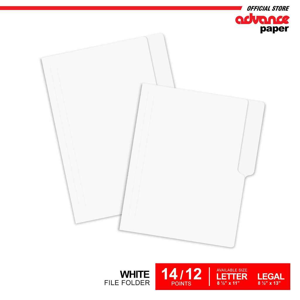 Advance White Short/long File Folder by 10's (12 pts) | Shopee Philippines