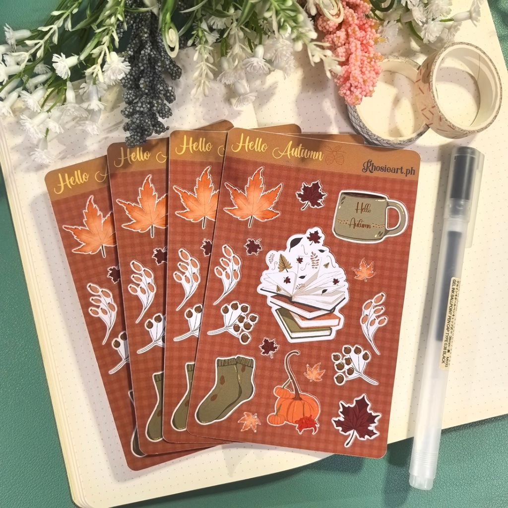 Hello Autumn Sticker Sheet (Planner/Journal Sticker Sheet Deco ...