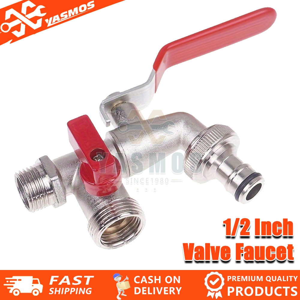 1/2'' Faucet Brass Threaded Connection, Dual Outlet Spout ...