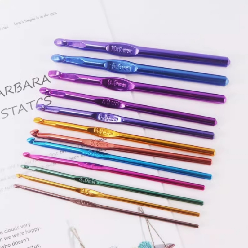 Aluminum Crochet Hook Needles Stitches Knitting Craft DIY Sewing