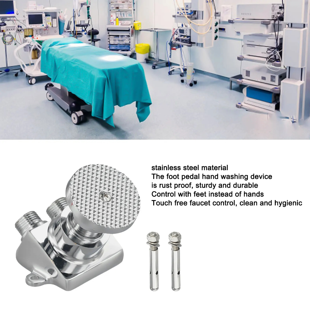 Metal Floor Foot Pedal Control Switch Tap Foot Operated Basin Faucet ...