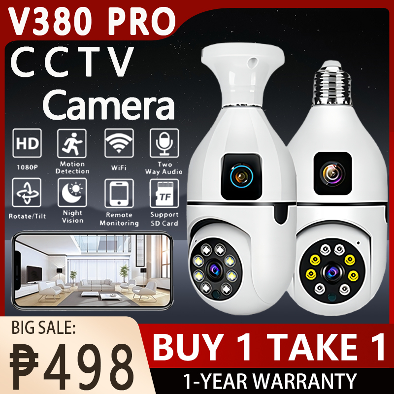 V380 PRO Dual Lens CCTV Camera No Wifi Needed HD 360 Night Vision ...