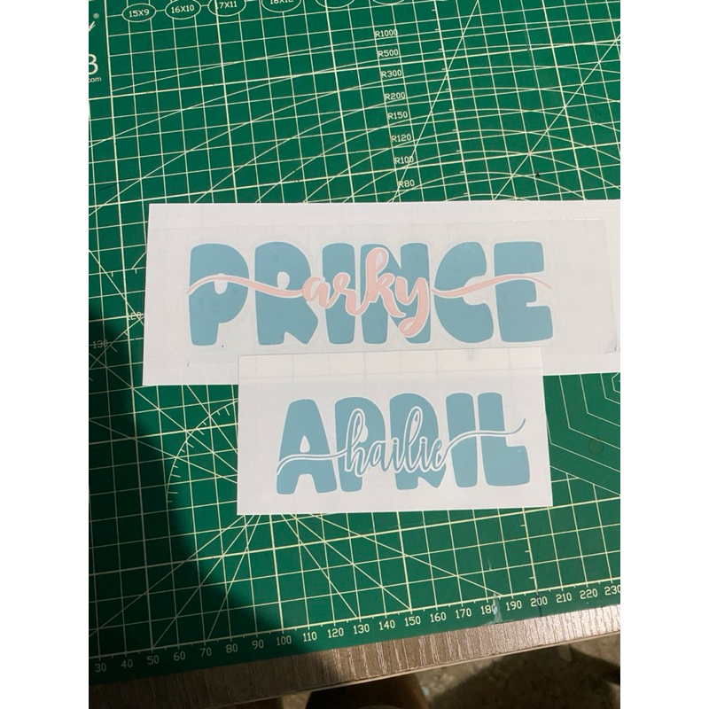 Custome 2 Names Decal Stickers Personalized Single Color only | Shopee ...