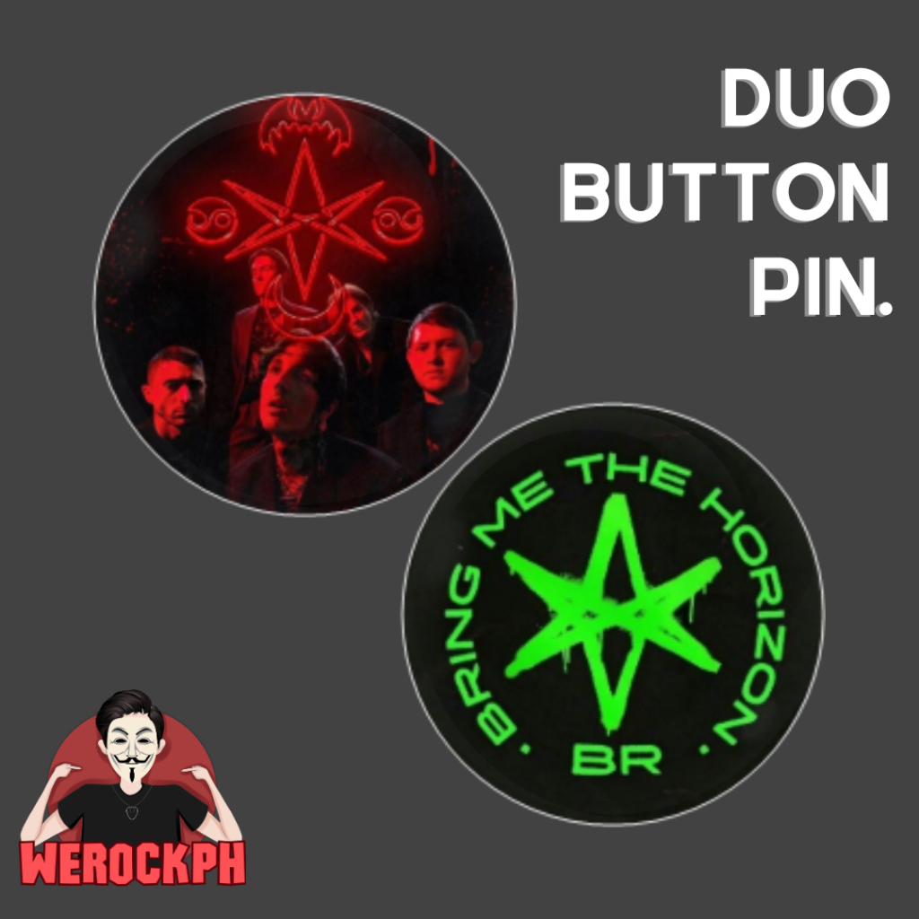 Bring Me The Horizon Duo Button Pin 32mm Rounded - Band / Artist Badge ...