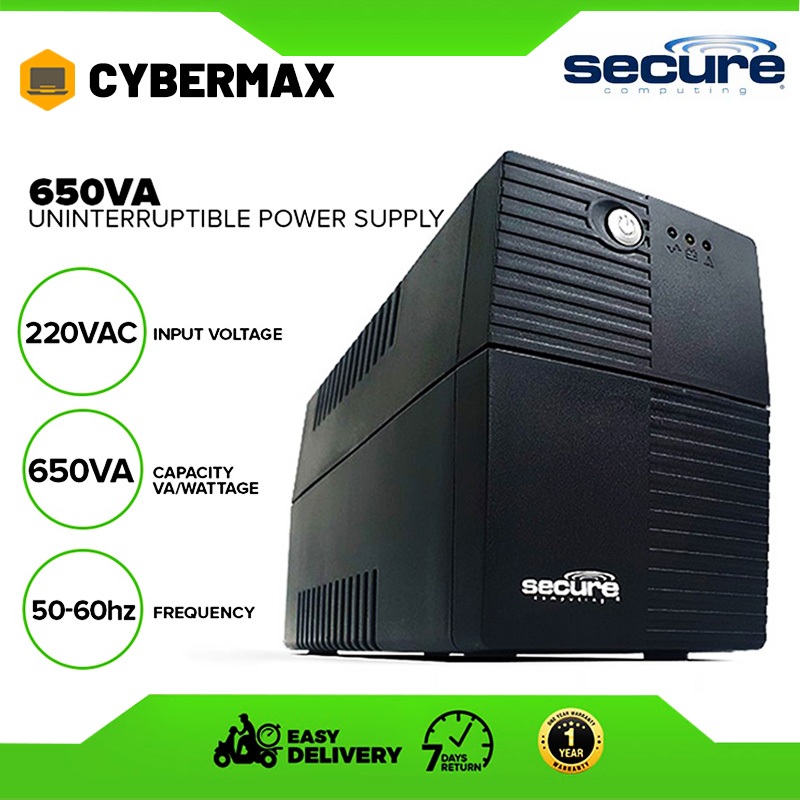 SECURE UPS Power Supply 650VA/1000VA/1500VA/2000VA/3000VA