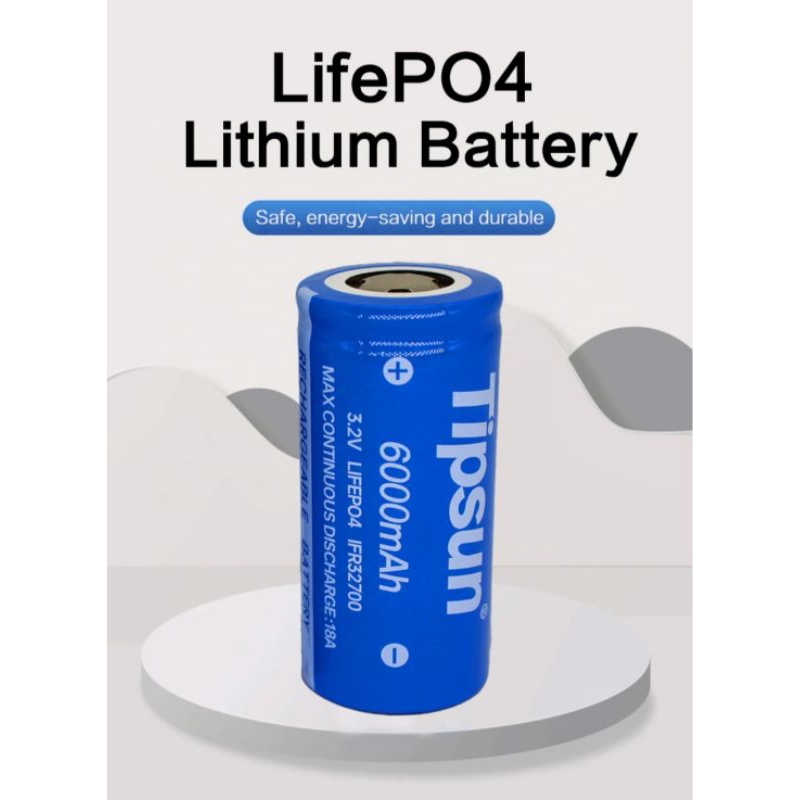 TIPSUN 32700 LiFePO4 cylindrical cell 3.2V 6000mAh | Shopee Philippines