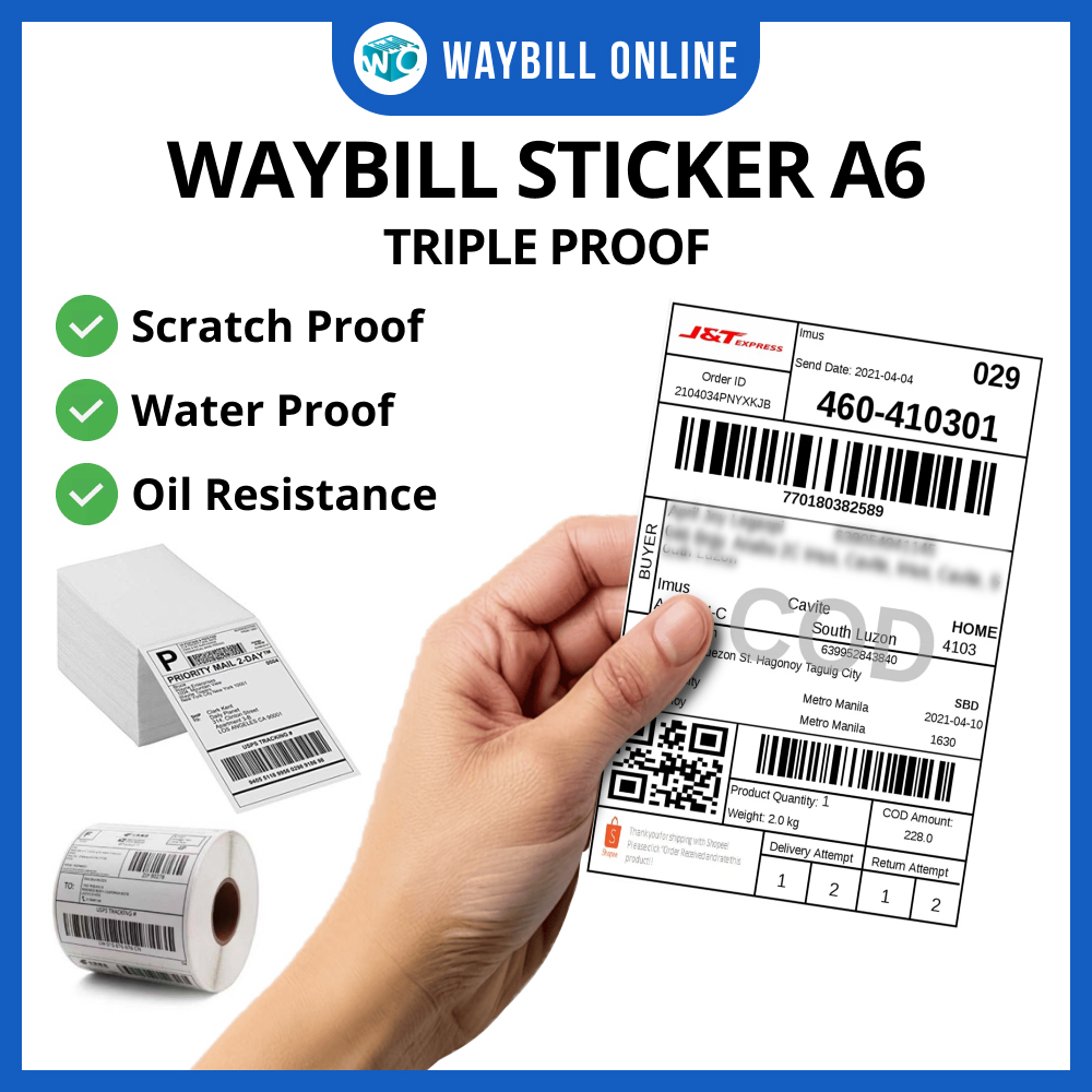 Waybill Sticker A6 Smudge Proof Printable Sticker paper For Inkjet