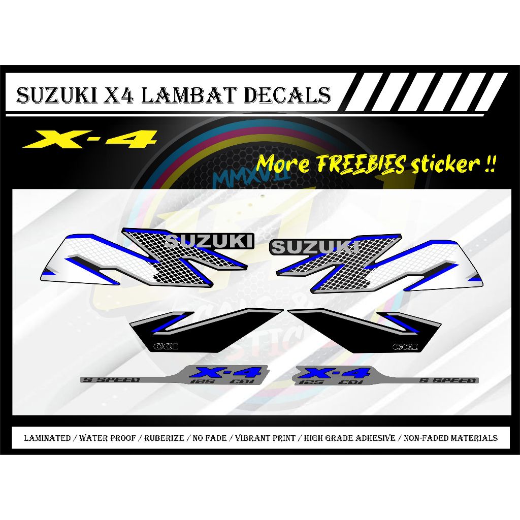Suzuki X4 Lambat Decals Sticker | Shopee Philippines