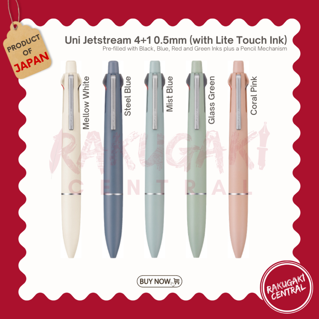 Uni Jetstream 4+1 0.5mm (with Lite Touch Ink) Multipen | Shopee Philippines