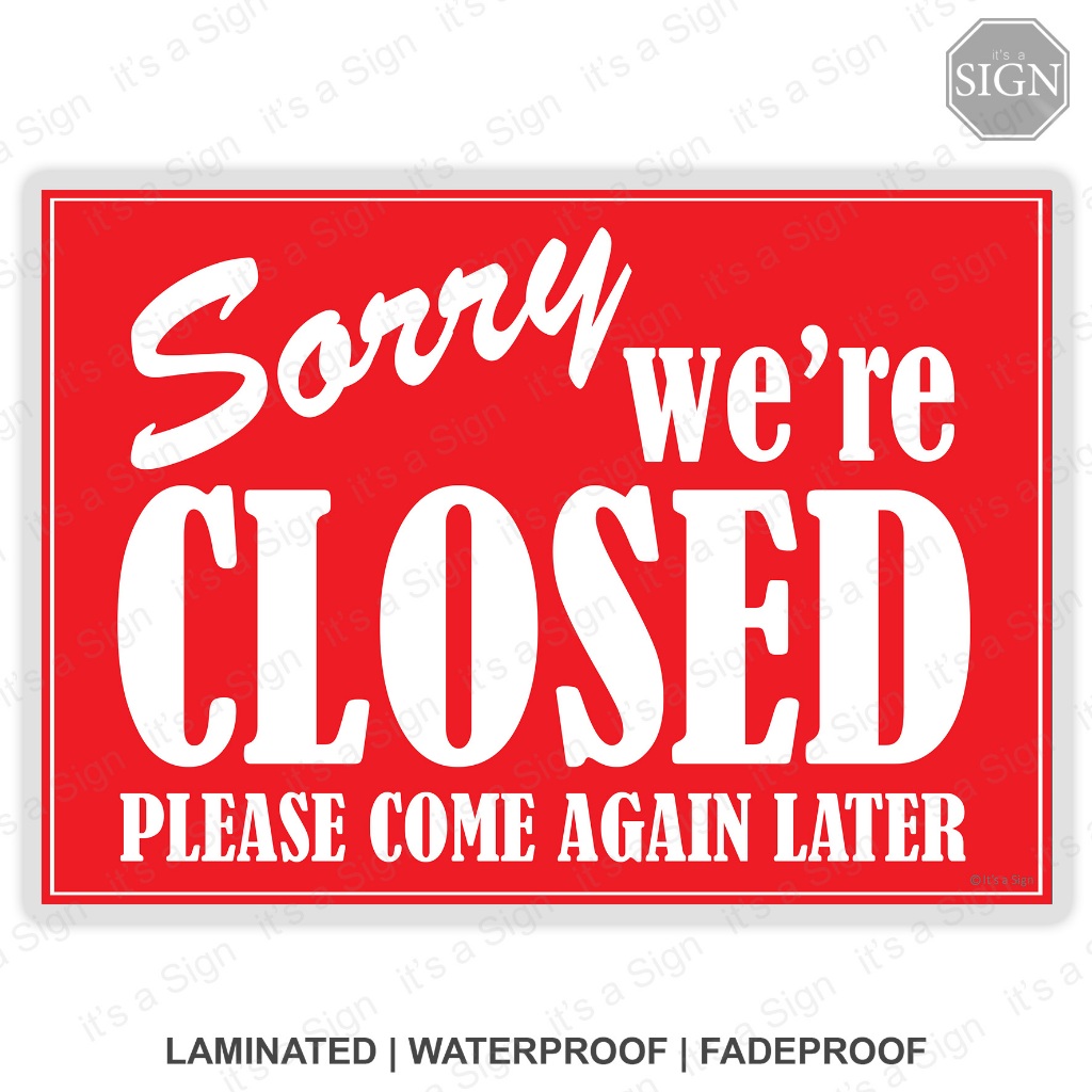 Shop closed signage for Sale on Shopee Philippines