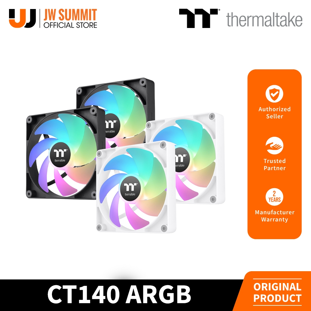 Thermaltake CT140 ARGB Sync Standard Blades 1500 RPM PC Cooling Fan (2 ...