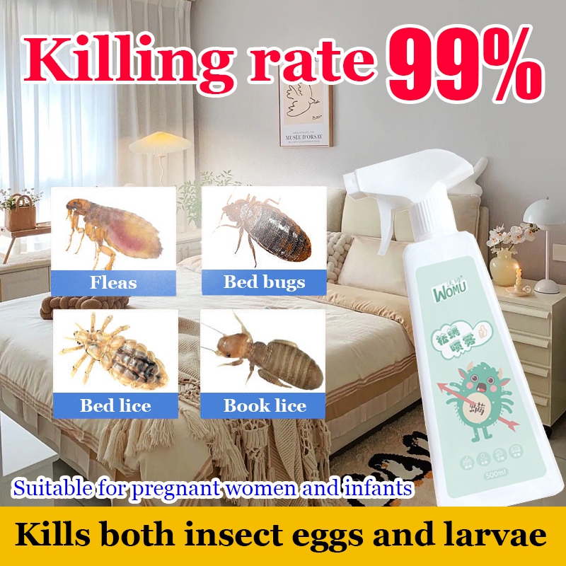 500ML Mite Spray Bed Bug Killer Dust Mite Remove Spray Nontoxic