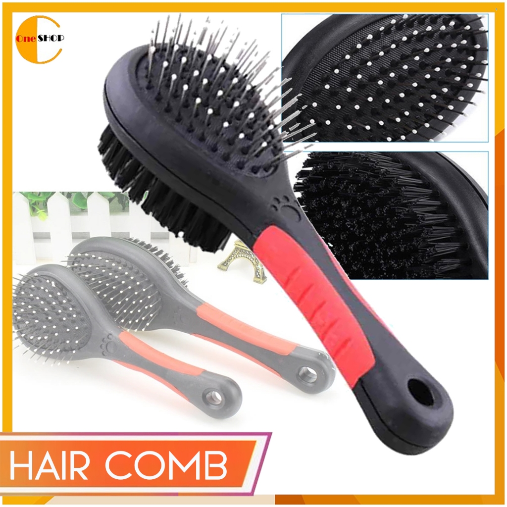 Dog Brush Double Sided Dog Comb Grooming Double Sided Dog Pin Bristle ... - Double Coated Dog Brush For Summer And Winter