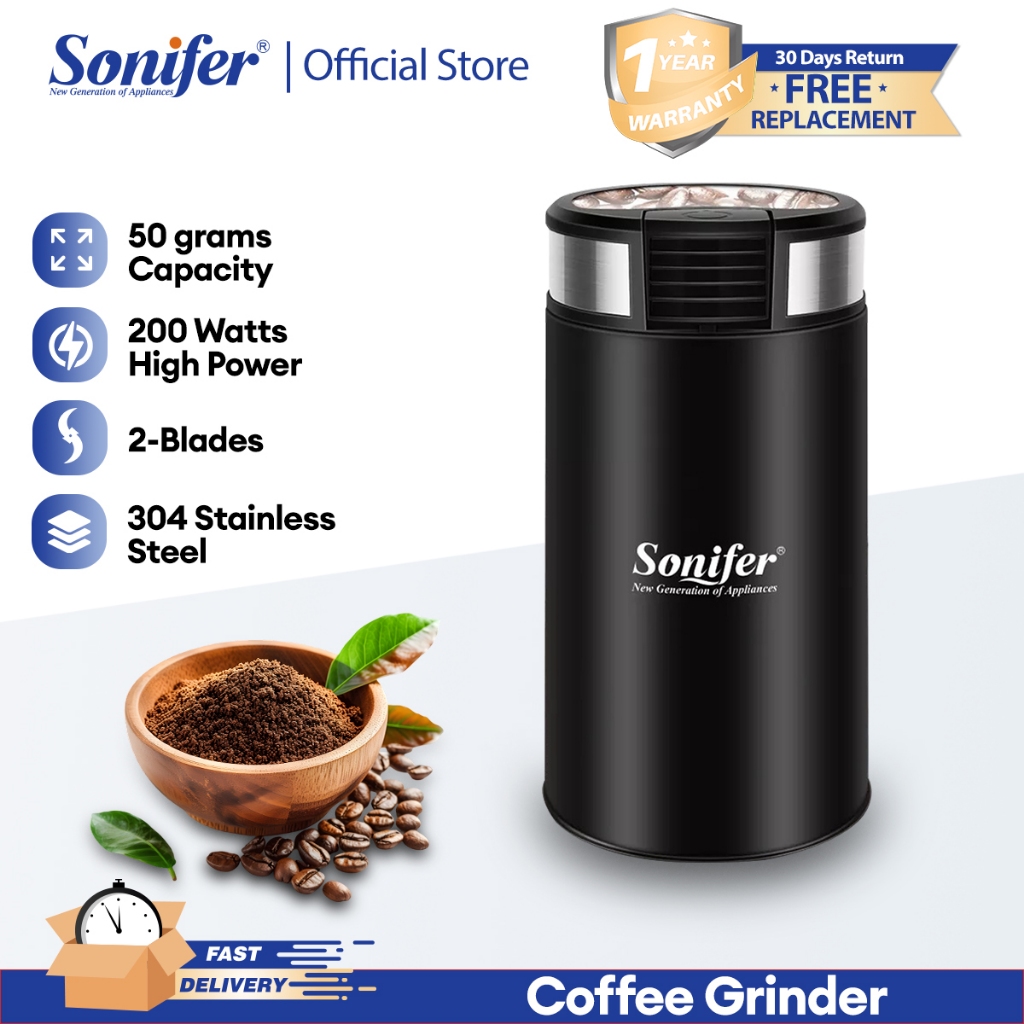 Sonifer Leaf Stainles Coffee Grinder for Espresso Machine French