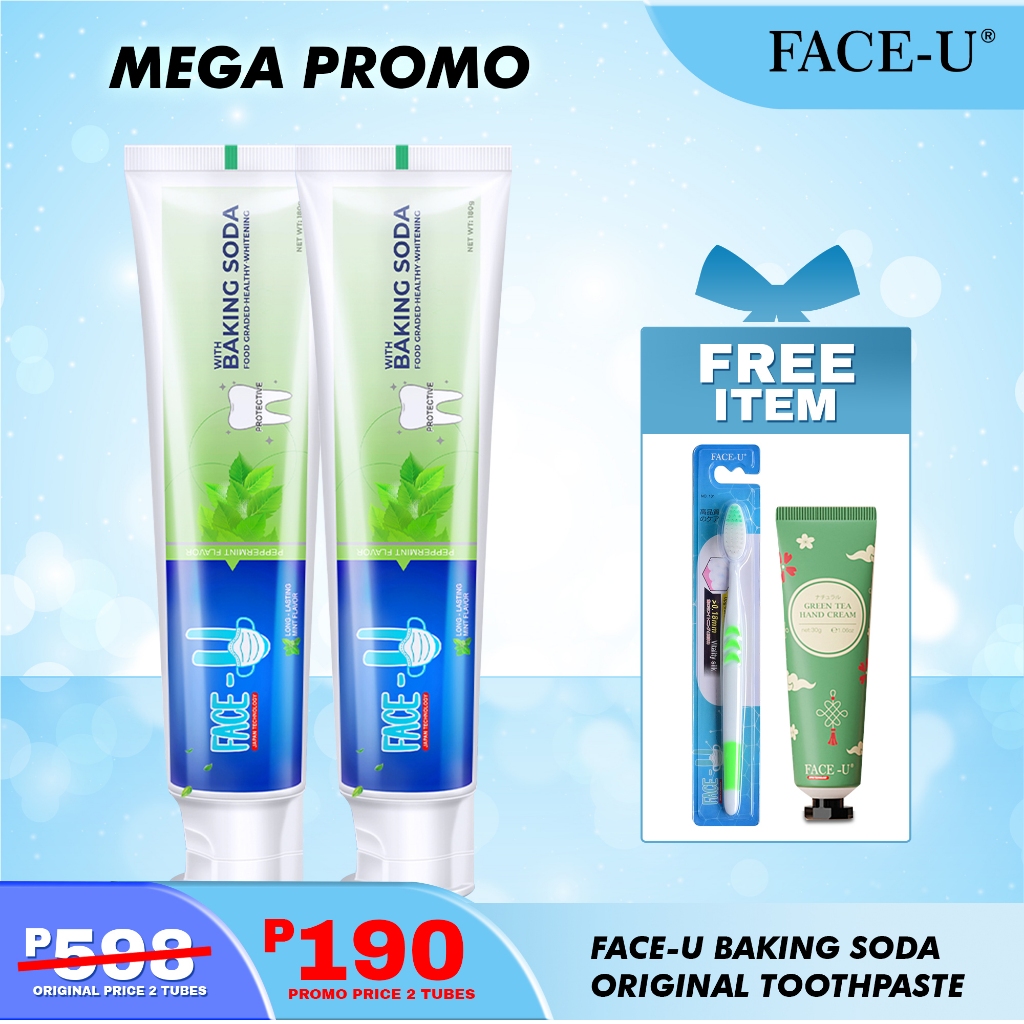 FACE-U SUPER MEGA PROMO TOOTHPASTE with FREE ITEMS | Shopee Philippines