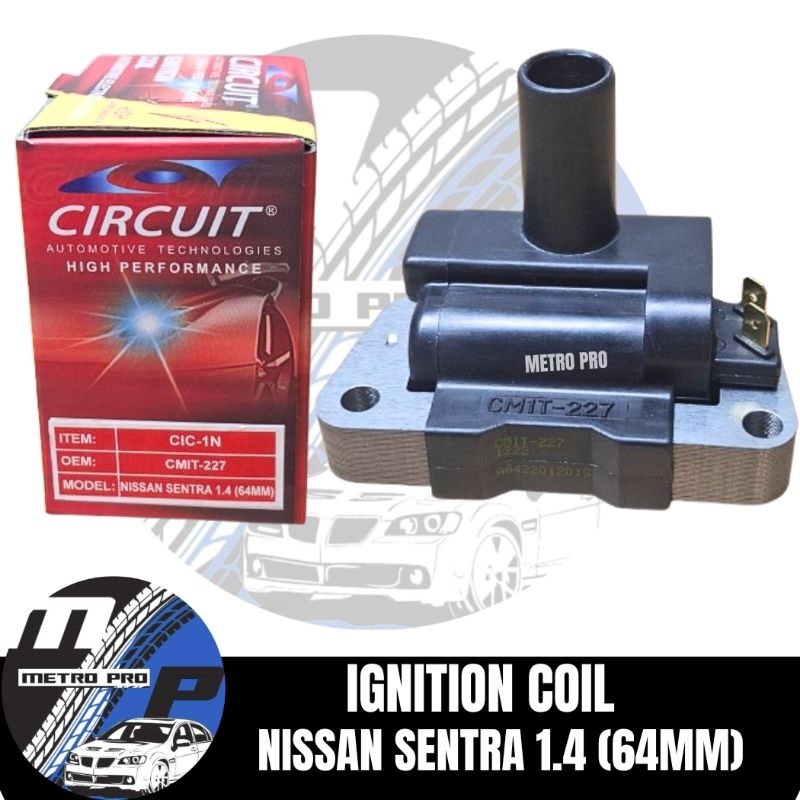 CIRCUIT Ignition Coil(CIC-1N)For NISSAN SENTRA 1.4(64MM) Mde In Japan ...