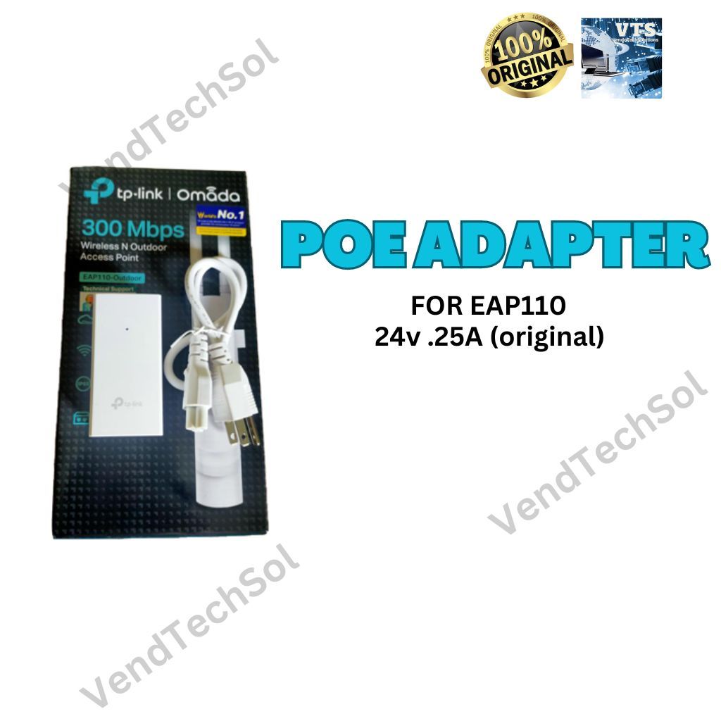 Poe Adapter for TPlink Eap110 Brand New TL-POE2406 24v .25a Original ...