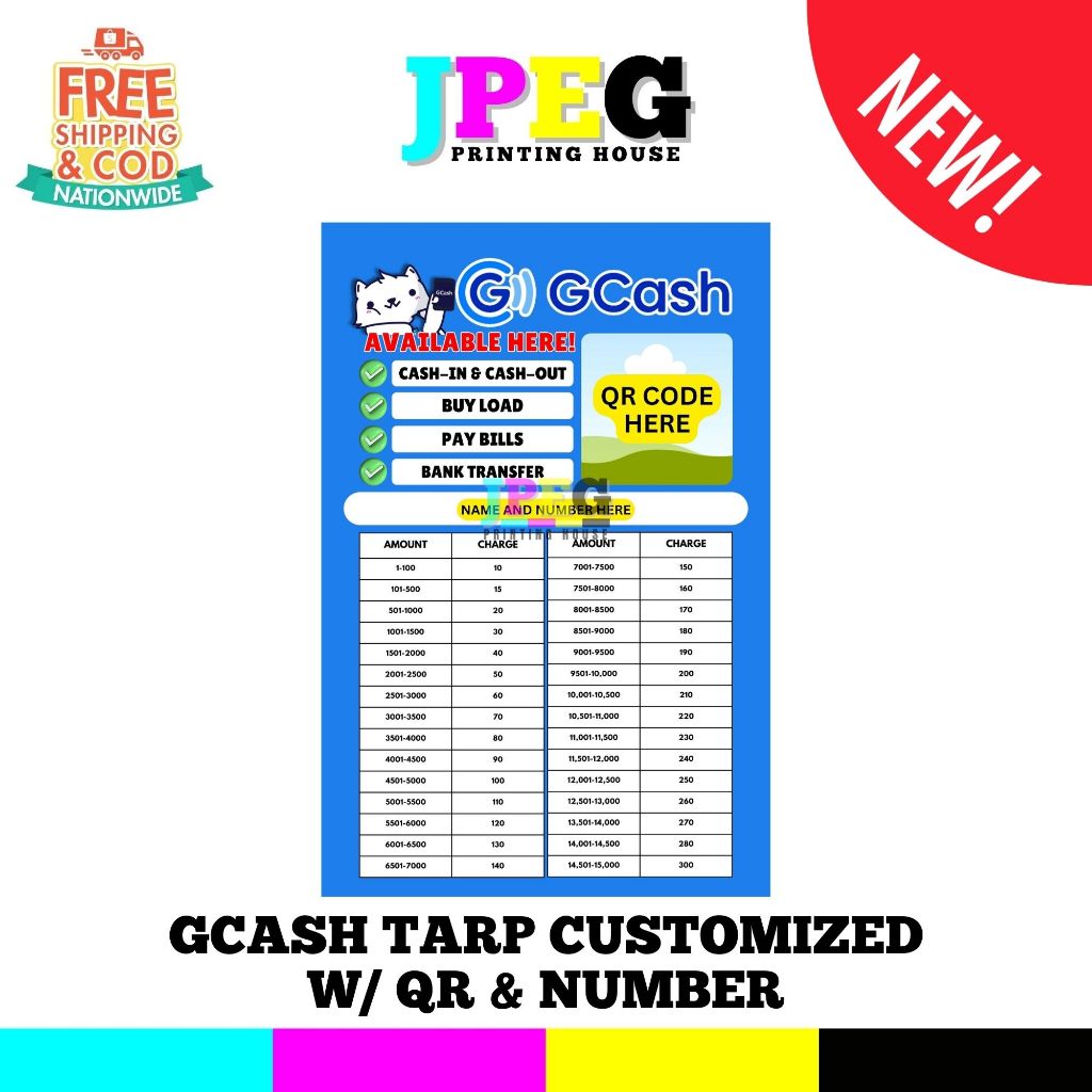 CUSTOMIZED GCASH #12 Tarpaulin with QR Code and Name Number Tarpulin ...