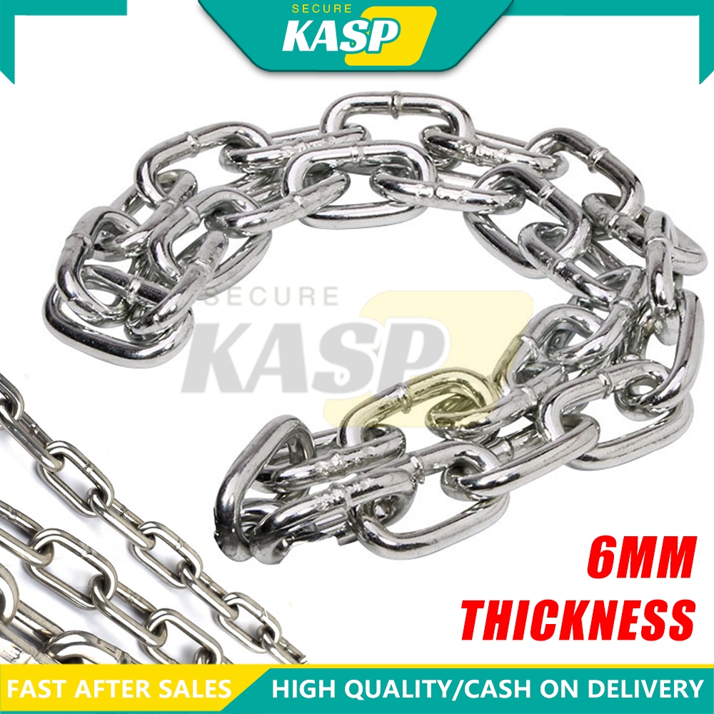 6MM Thick Kadena Iron Chain Heavy Duty Dog Chain For Home, Camping, Pet ...