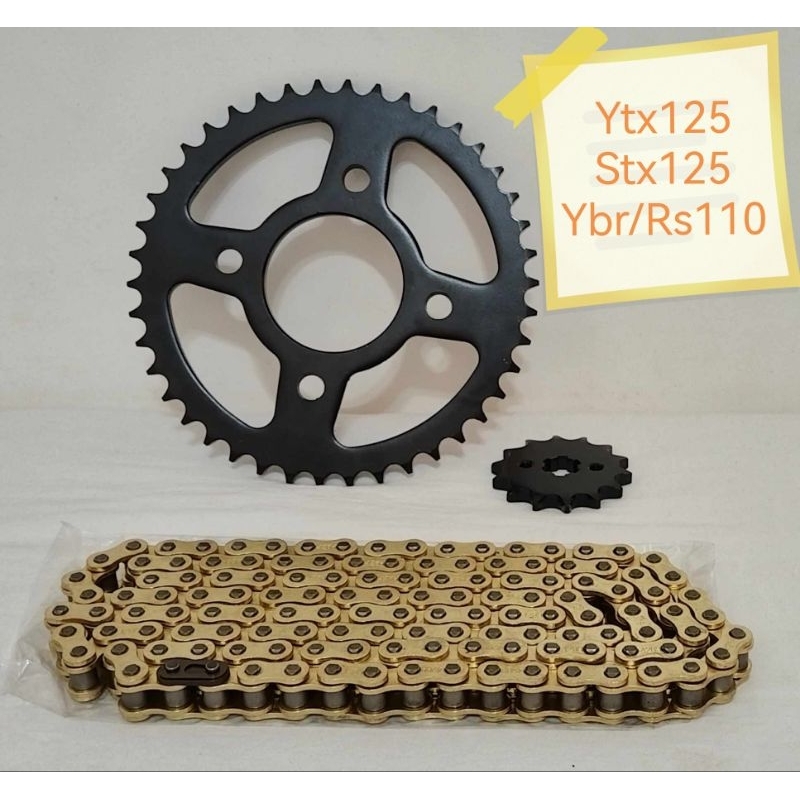 YTX STX YBR JAPAN MADE HYBRID TYPE RUSTPROOF SPROCKET SET W/ CHAIN ...