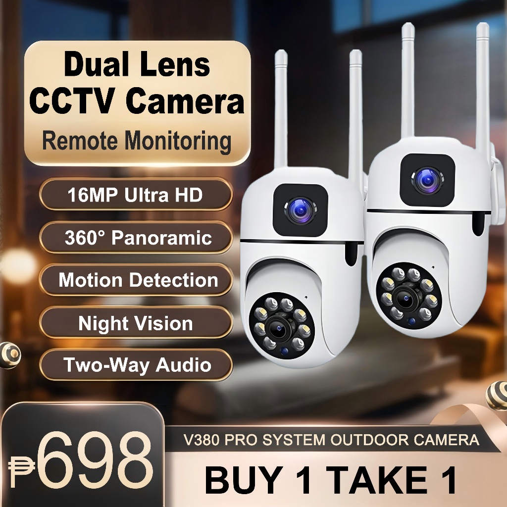 BUY 1 TAKE 1 V380 Pro CCTV Camera Dual Len 1080P Outdoor Motion ...