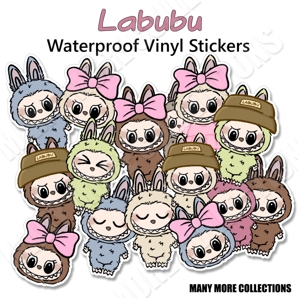 LABUBU Waterproof Vinyl Stickers | Trending LABUBU Stickers | Shopee ...