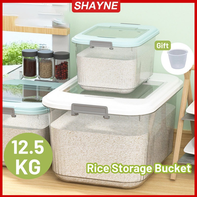 Rice Storage Box With Cup Rice Dispenser Grain Food Storage With ...