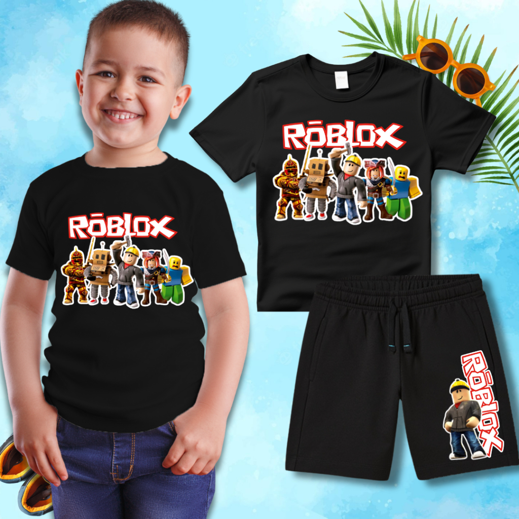 Roblox Cotton Shirt For Kids Boys Pure Cotton Shirt Black Blue Yellow Ph 11134207 7rasc