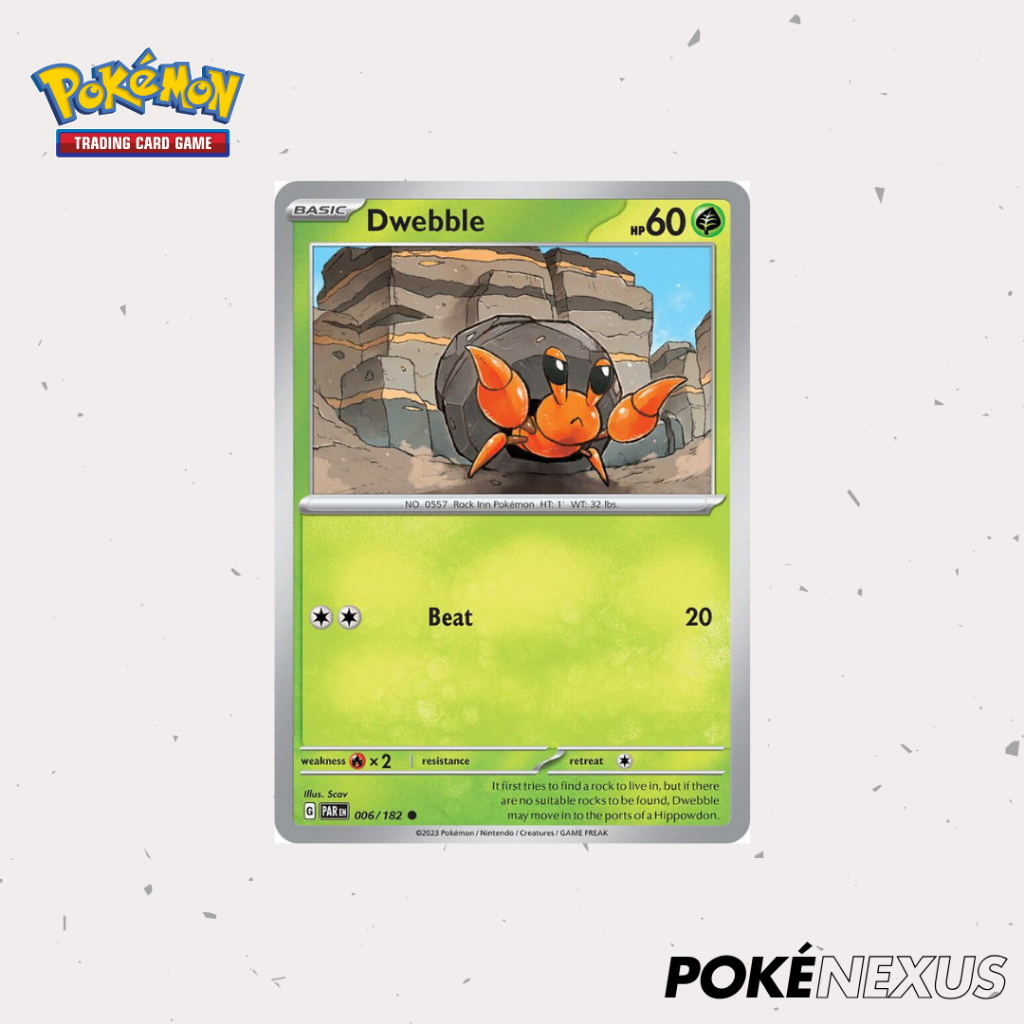 Pokemon Scarlet & Violet - Paradox Rift - Dwebble - 006/182 - Common ...