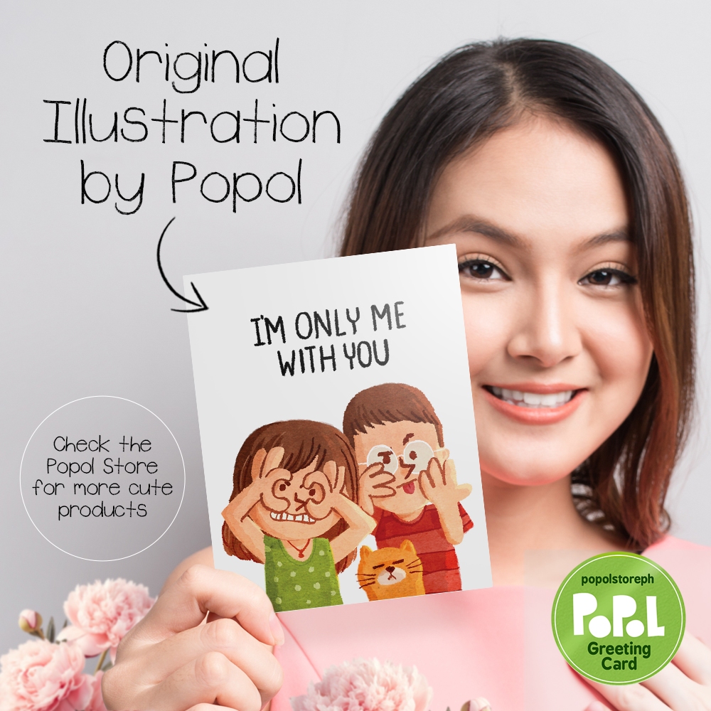 Popol - I'm Only Me With You Greeting Card Sweet Cute Valentines Love ...