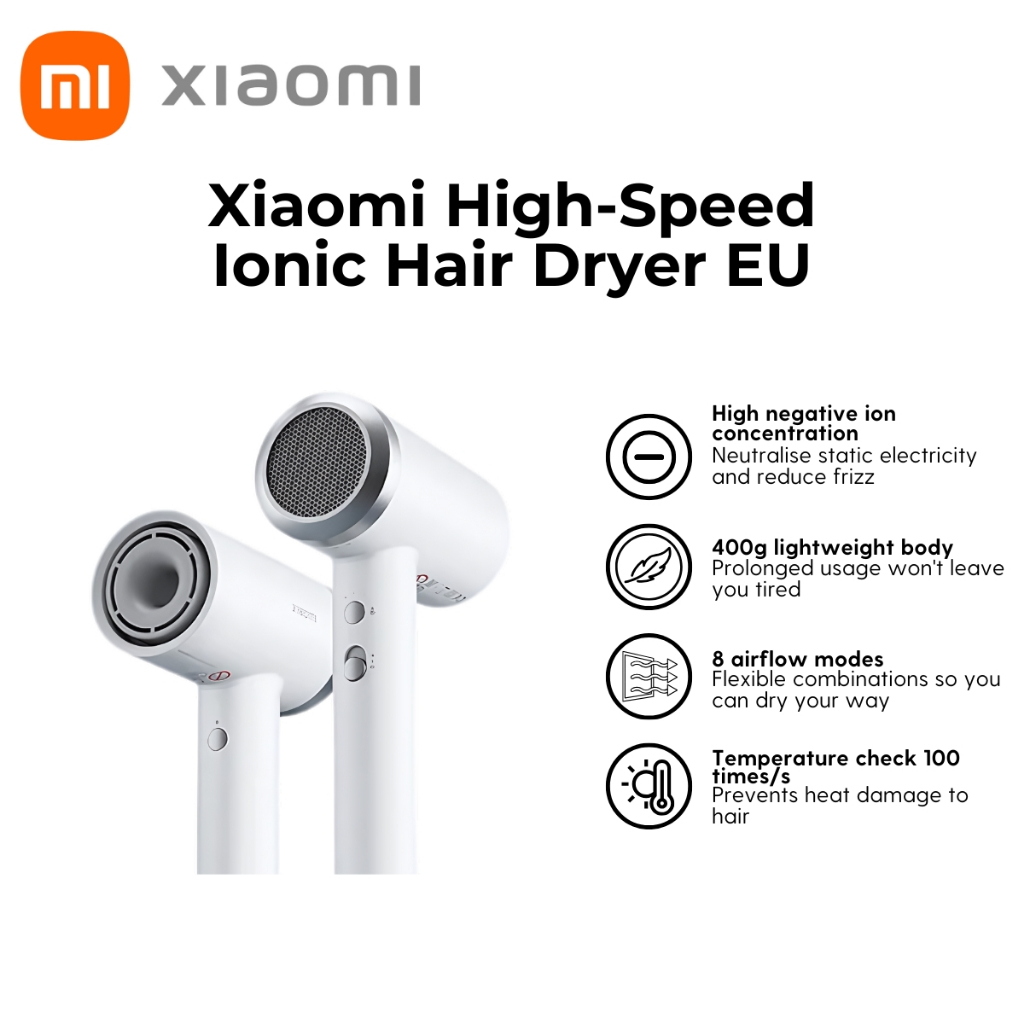 XIAOMI HIGH-SPEED IONIC HAIR DRYER｜400g* lightweight body | Shopee ...