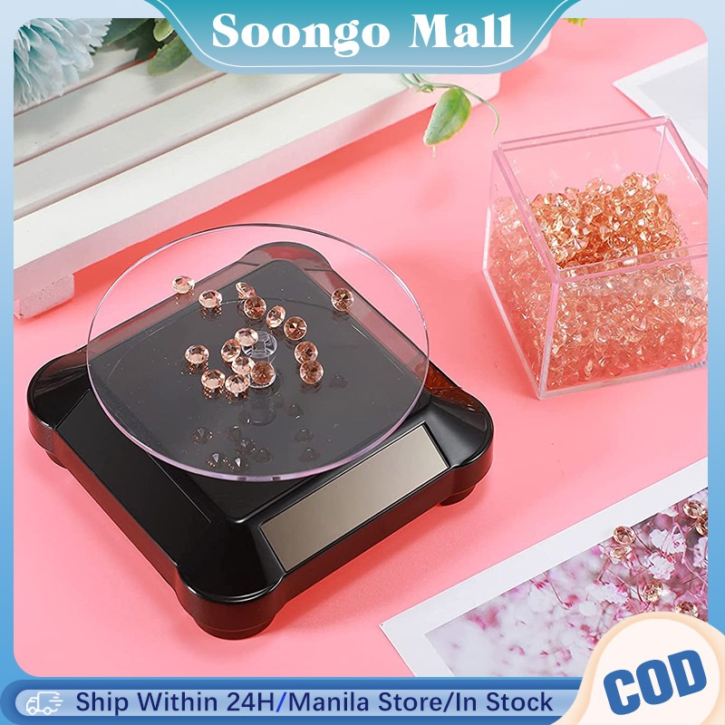 Solar Rotating Display Stand 360° Automatic Revolving Jewelry Display ...