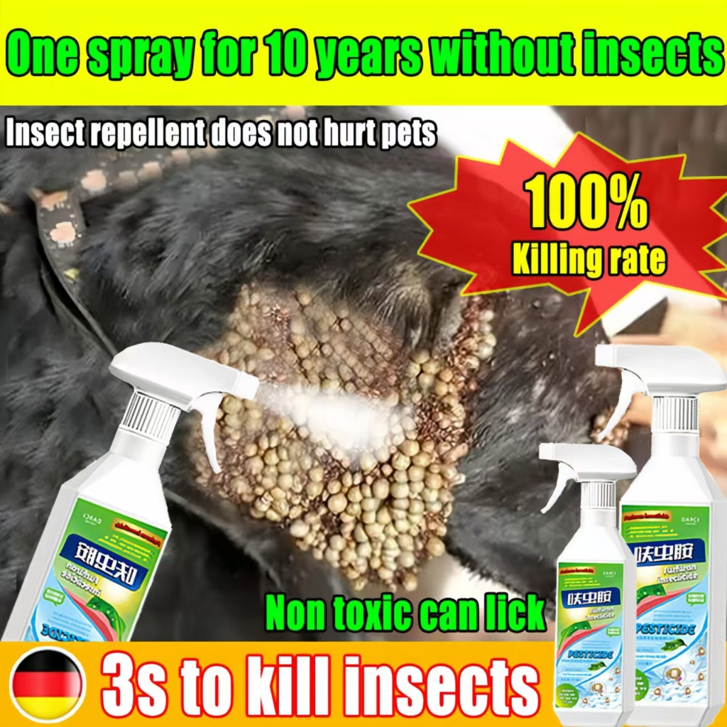 View of pet insecticide spray insect killer tick and flea spray dog spray for ...