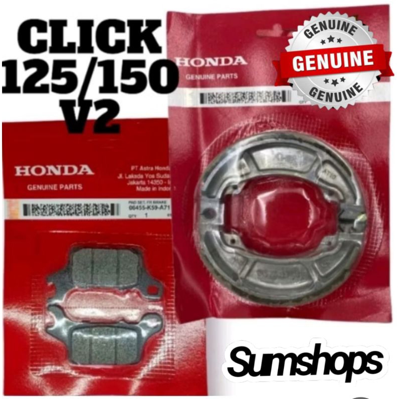 HONDA CLICK 125i/150i V2/125 V3 /CLICK 160 CBS BRAKE PADS SET (FRONT ...