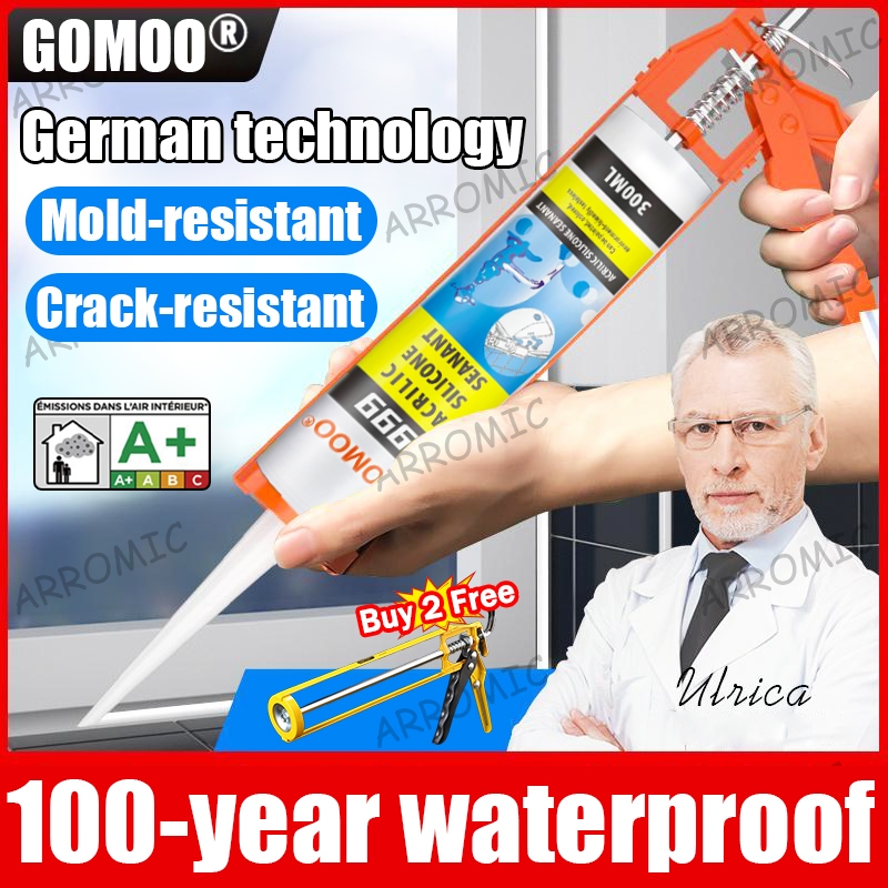 【BUY 2 Free gun】 300ml Silicon Sealant Waterproof Mildewproof Fill gap ...