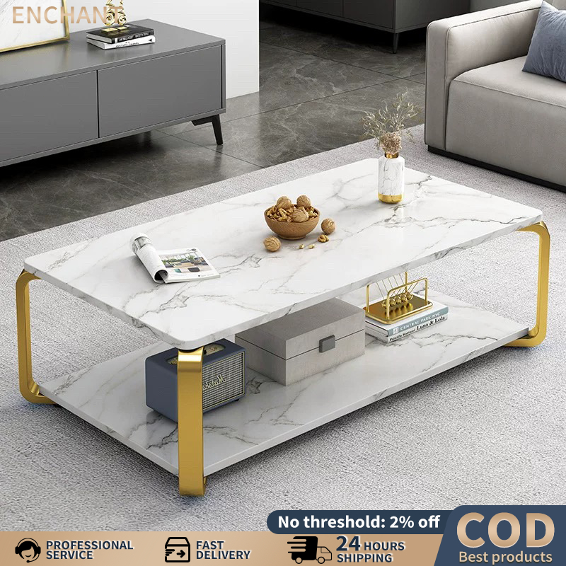 ️COD⭐2-Tier Coffee Table Modern Creative Center Table Tea Table with ...