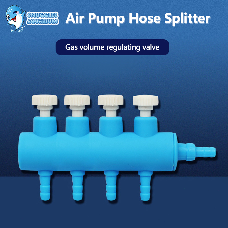 Aquarium Air Pump Hose Splitter Adjustable Distributor Fish Tank Oxygen ...