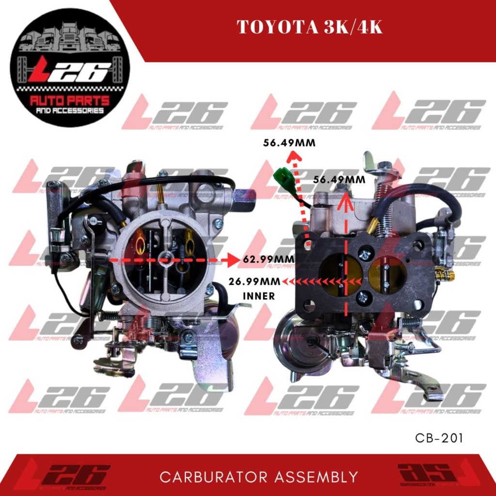 CARBURETOR ASSEMBLY TOYOTA 3K/4K ENGINE CB-201 GSK BRAND | Shopee ...