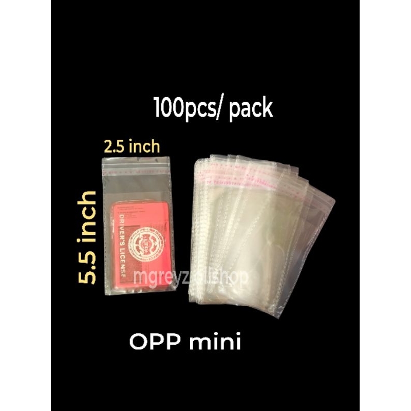 OPP MINI/small sizes (100pcs) clear plastic with adhesive | Shopee ...