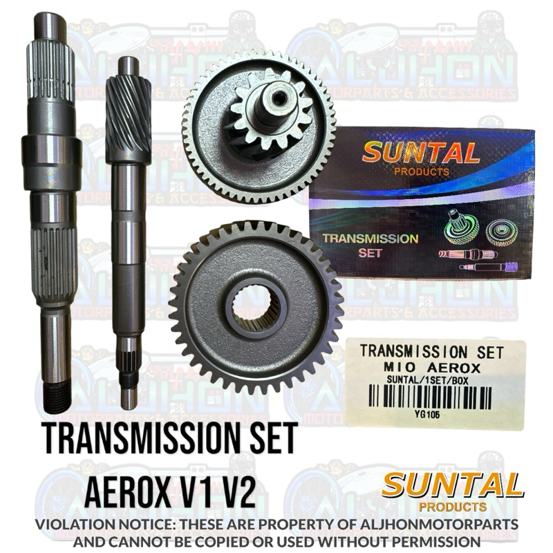 SUNTAL TRANSMISSION SET AEROX V1 V2 | Shopee Philippines